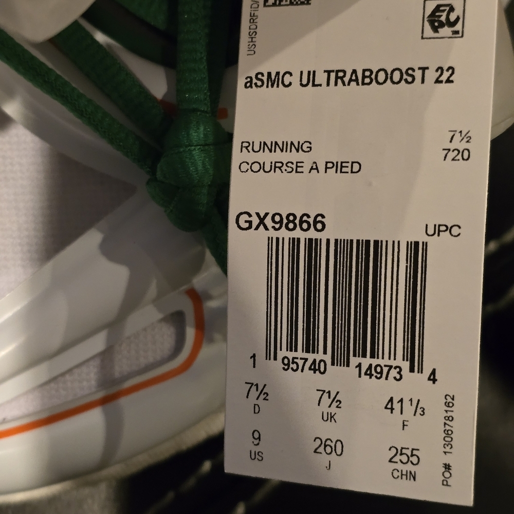 2022 Stella McCartney x Wmns UltraBoost 22 'Green White Size 9 Retails $375 - Picture 6 of 8